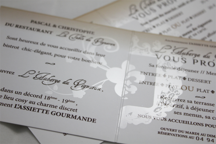 Texte de présentation des deux restaurants, style élégant