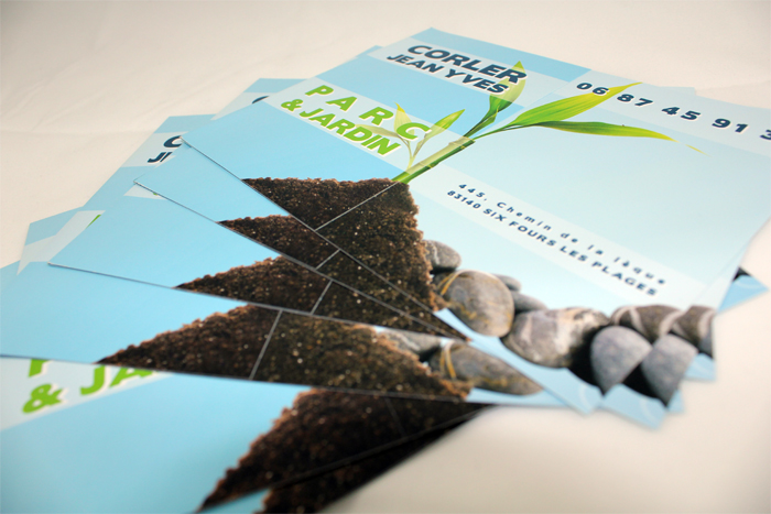 Flyers Corler Jean Yves pliés, logo et services