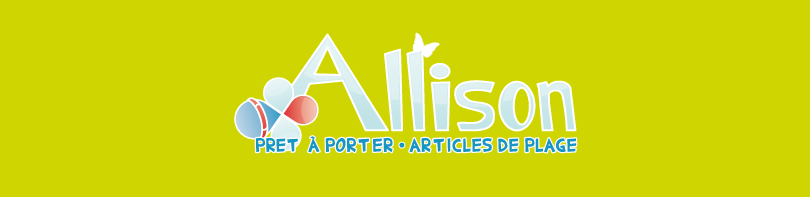 Identité visuelle Allison, prêt-à-porter et articles de plage