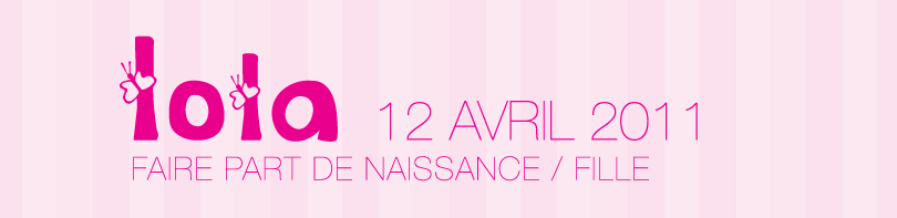 Identité visuelle du faire-part de naissance Lola