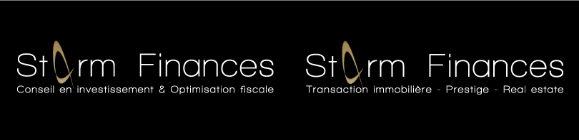 Identité visuelle Storm Finances, conseil en investissement immobilier
